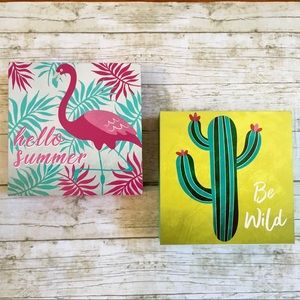 Wooden Box Decor Set - Hello Summer/Be Wild